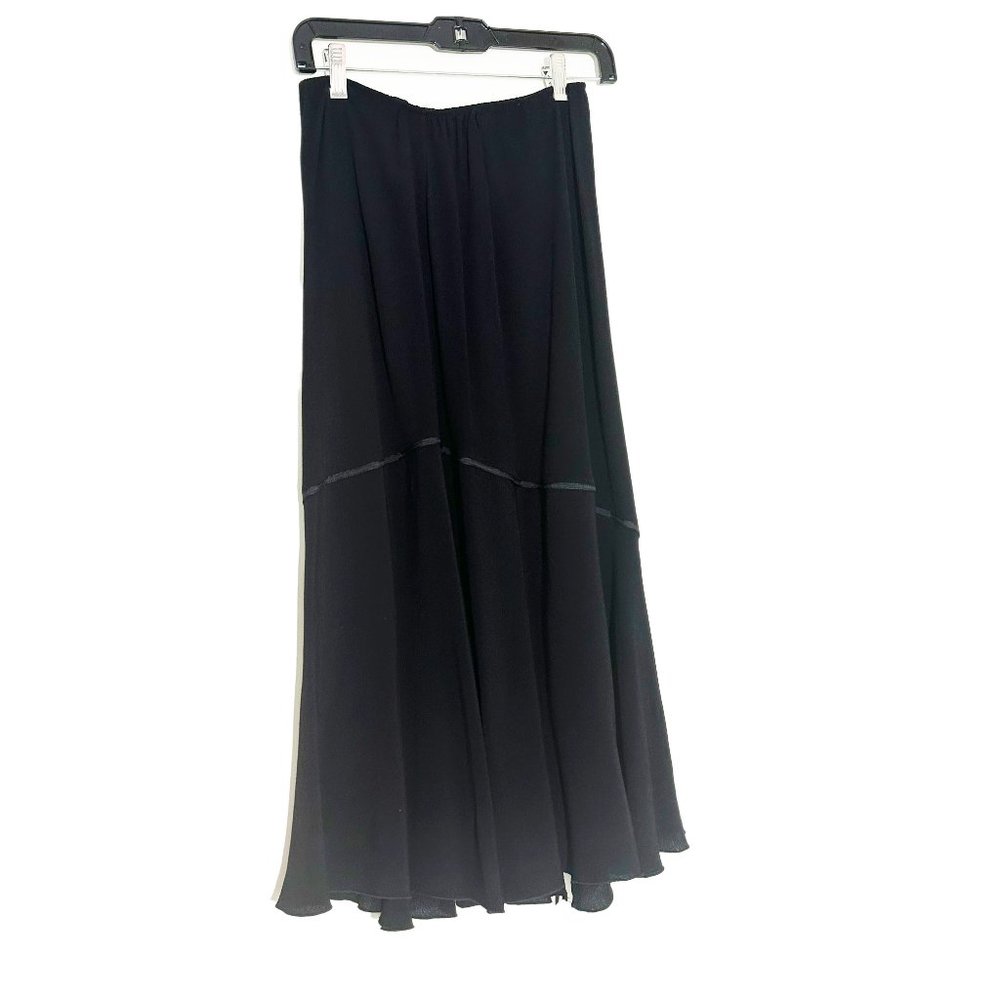 Loco Lindo Black Rayon Flared Skirt S